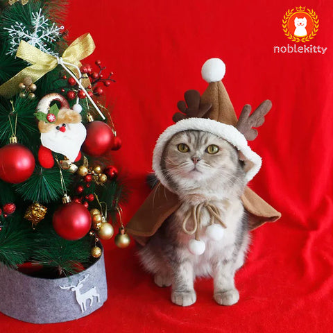 Cat Christmas Cape Winter Warm Shawl