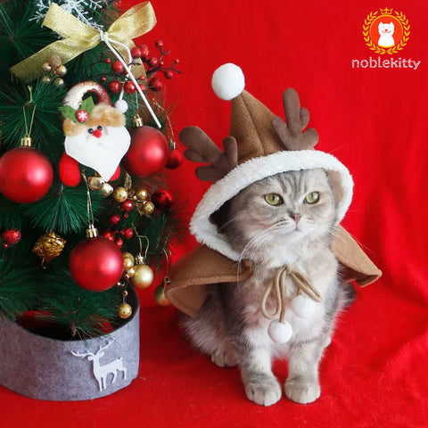 Cat Christmas Cape Winter Warm Shawl