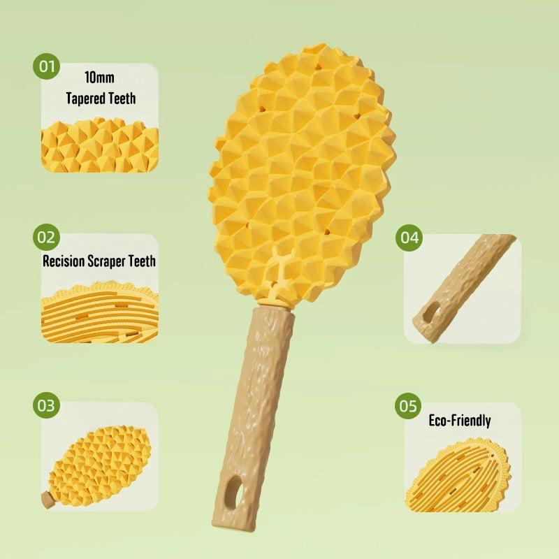  Durian-shaped Pet Hair Remover – Dual-Sided Comb for Grooming & Fur Removal!