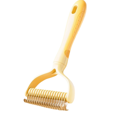 Pet Knot Cutter and Detangling Grooming Brush Metal Comb for Tangle Free Fur