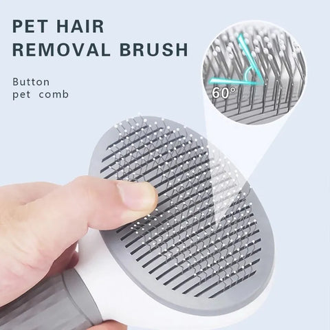 Noble Kitty Self-Cleaning Cat Brush for Moult Removal