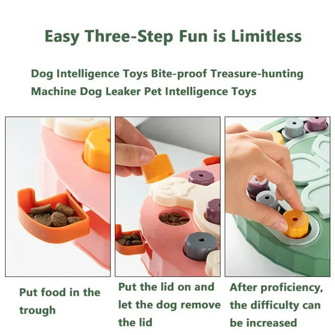 Interactive Pet Smart Feeder – Durable Bite-Resistant Puzzle Toy for Treat Hunting & Mental Stimulation