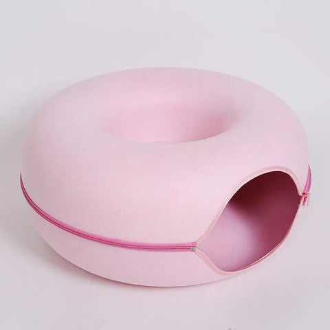 Foldable Wool Felt Cat Tunnel – Soft Portable & Fun Play Space for All Cats