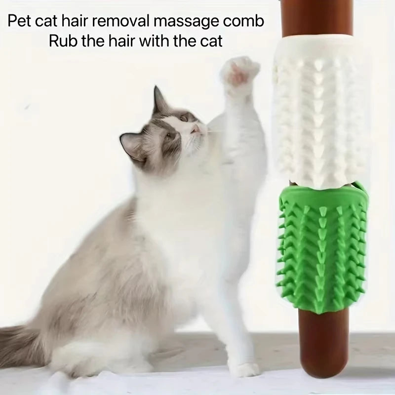 Cat Itch Scratcher Brush – Silicone Grooming & Massage Comb