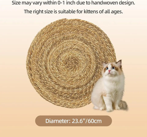 NobleKitty Natural Sisal Cat Mat Scratch-Resistant