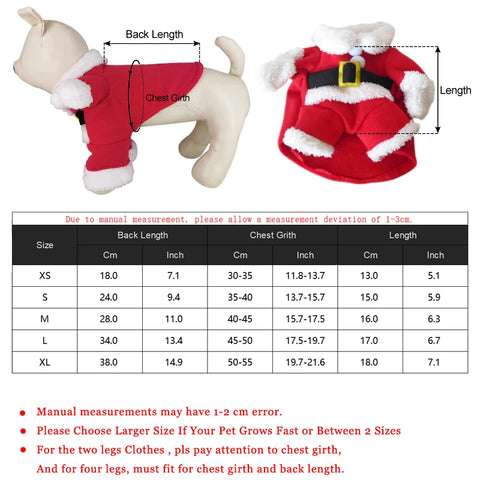 NobleKitty Christmas Santa Costume for Cats & Small Dogs – Festive Holiday Outfit
