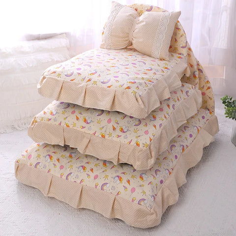 Princess Nest Cat Bed – Soft Cotton, Washable, Comfortable Pet Nest for Small Cats & Kittens