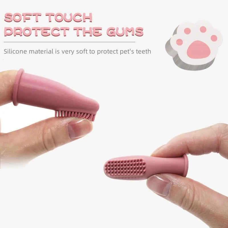 Cat Finger Toothbrush – Soft Silicone Brush for Cat Dental Care | NobleKitty