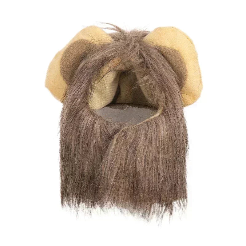 NobleKitty™ Lion Mane Hat for Cats & Small Dogs – Cute & Comfortable Faux Fur Pet Costume Accessory, Perfect for Halloween, Christmas & Parties