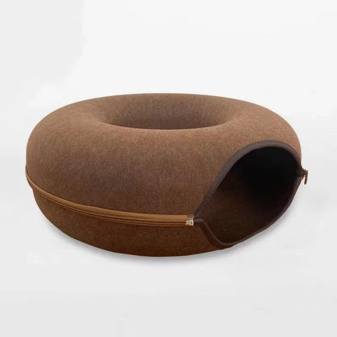 Foldable Wool Felt Cat Tunnel – Soft Portable & Fun Play Space for All Cats