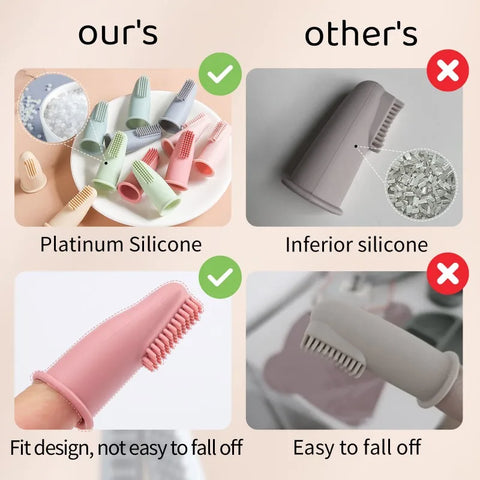 Cat Finger Toothbrush – Soft Silicone Brush for Cat Dental Care | NobleKitty